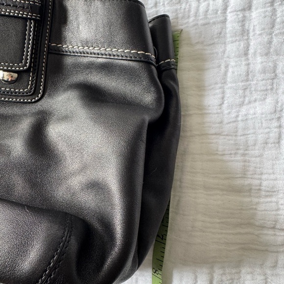 COACH black leather shoulder bag *GENUINE* real! - Picture 8 of 8